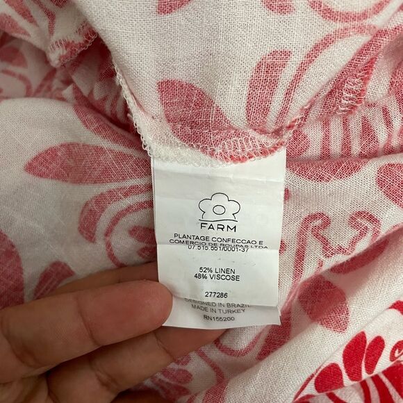 Anthropologie Farm Rio Carmina Linen Blend Wide leg Jumpsuit - Picture 4 of 5